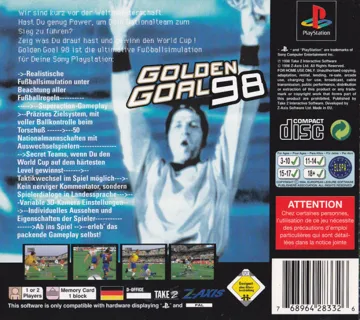 Golden Goal 98 (EU) box cover back